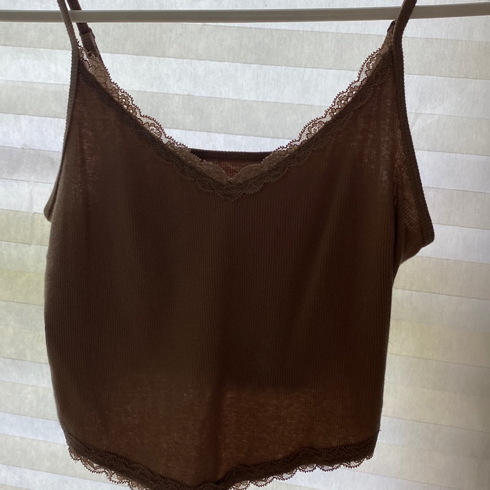 Brown tank top from Hollister